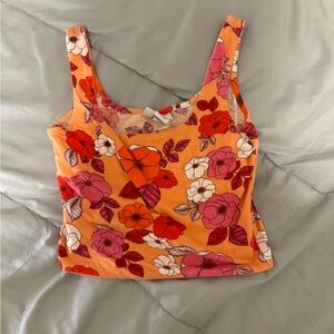 Floral cropped tank